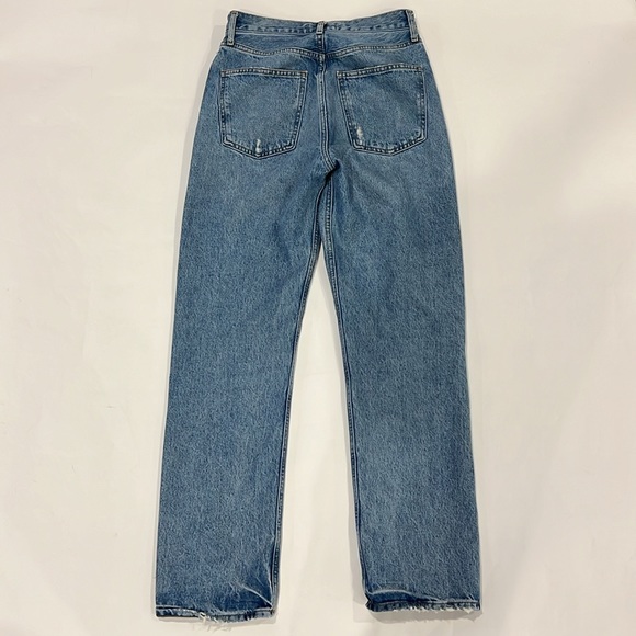 AGOLDE blue high waisted straight leg jeans size 26 - Picture 6 of 7